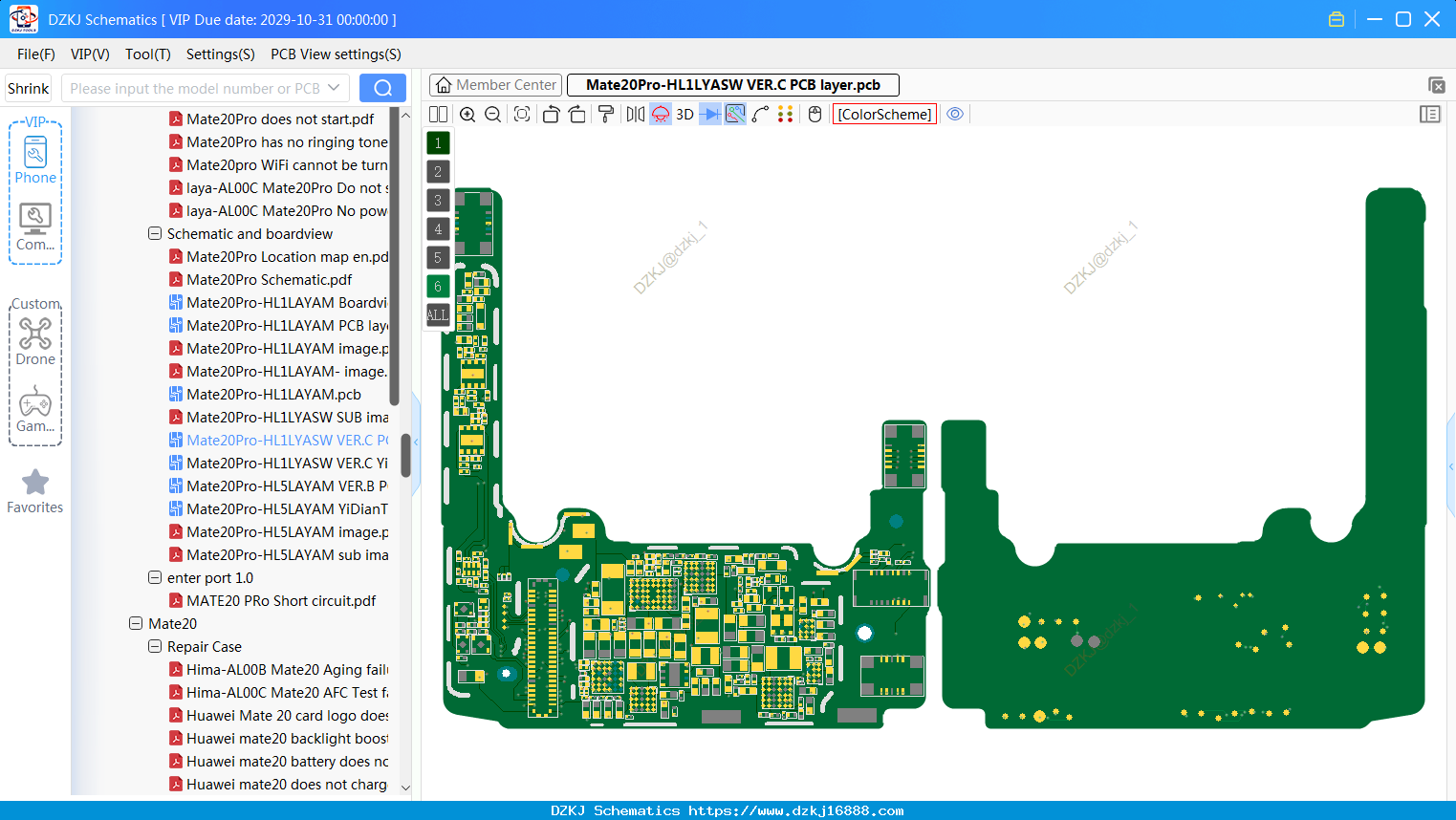 Huawei Mate20Pro-HL1LYASW VER.C PCB Layer